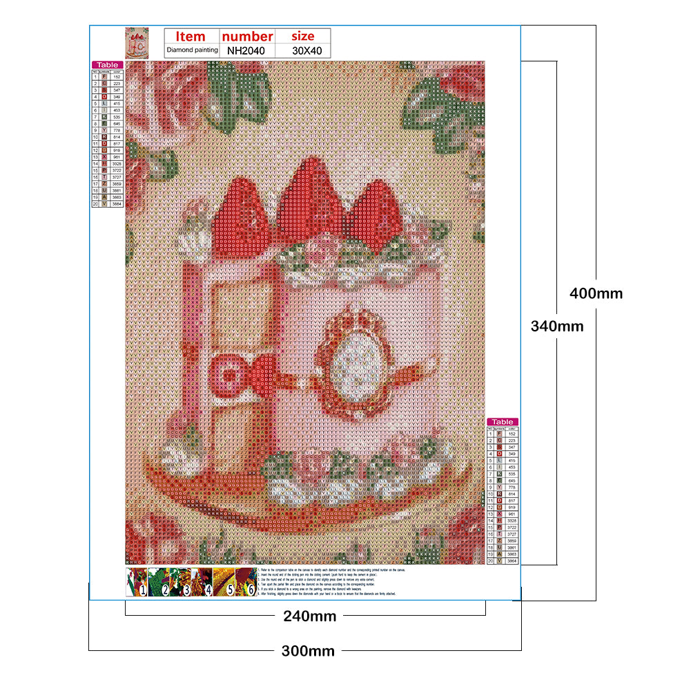 Dessert Afternoon Tea - Full Round Drill Diamond Painting 30*40CM