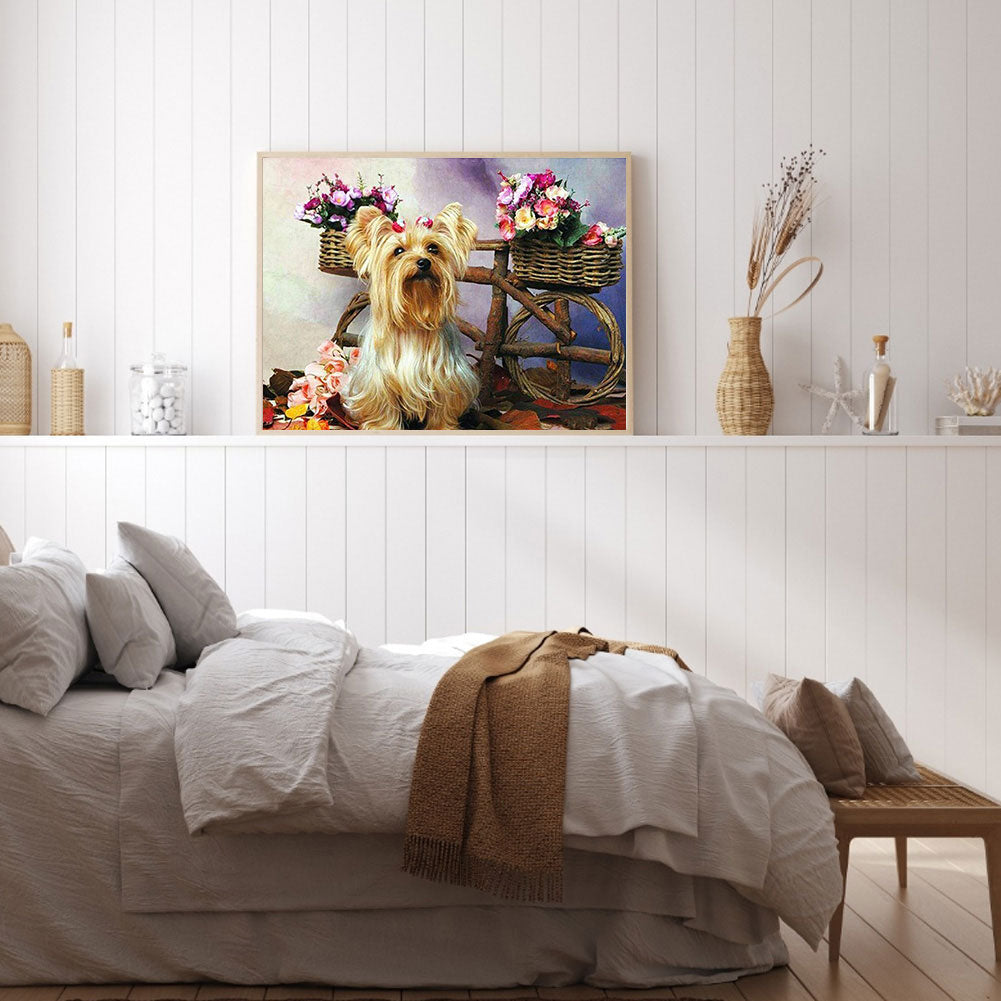 Dog - Full Round Drill Diamond Painting 40*30CM