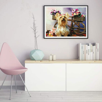 Dog - Full Round Drill Diamond Painting 40*30CM