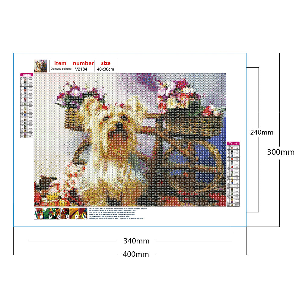 Dog - Full Round Drill Diamond Painting 40*30CM