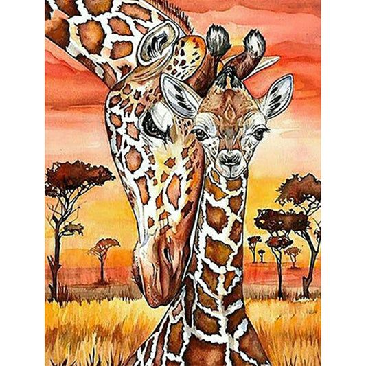 Giraffe - Full Round Drill Diamond Painting 30*40CM