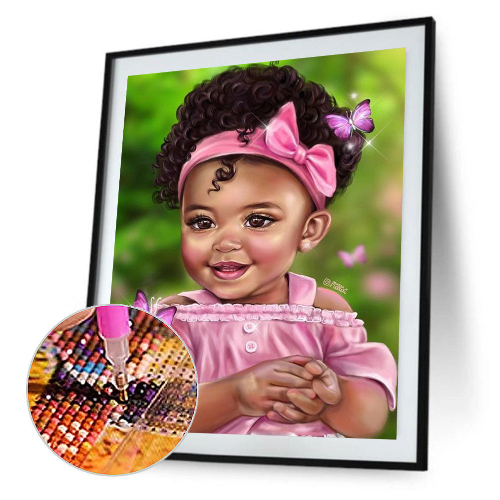 Little Girl - Full Round Drill Diamond Painting 30*40CM