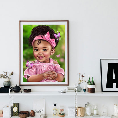 Little Girl - Full Round Drill Diamond Painting 30*40CM