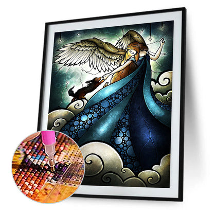 Cartoon Angel Colorful Queen - Full Round Drill Diamond Painting 30*40CM