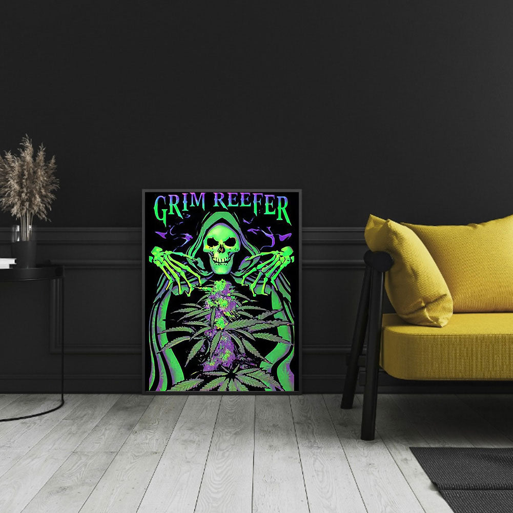 Skull - Full Round Drill Diamond Painting 40*50CM