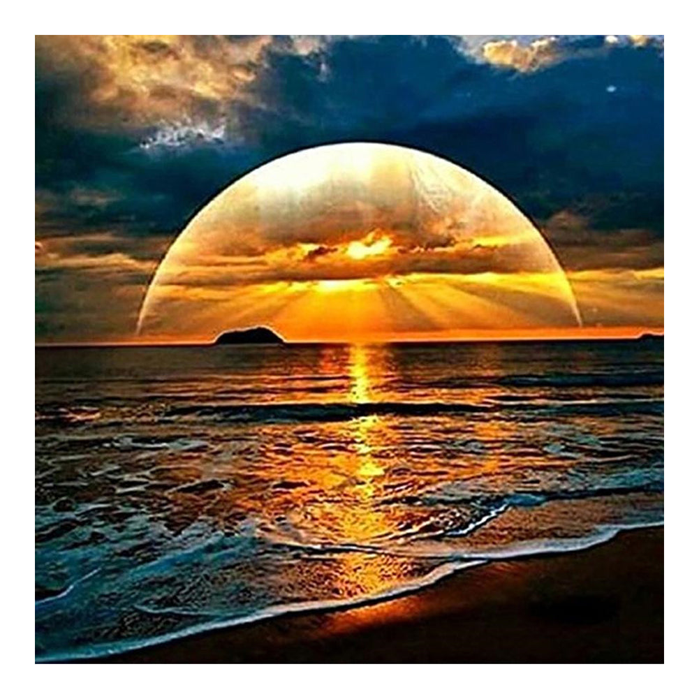 Seaside Sunset - Full Square Drill Diamond Painting 50*50CM