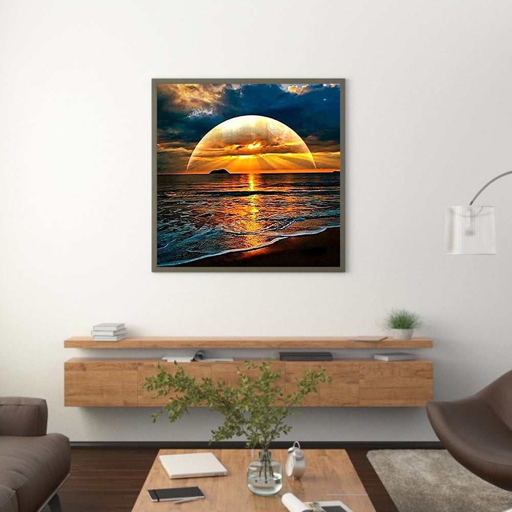 Seaside Sunset - Full Square Drill Diamond Painting 50*50CM