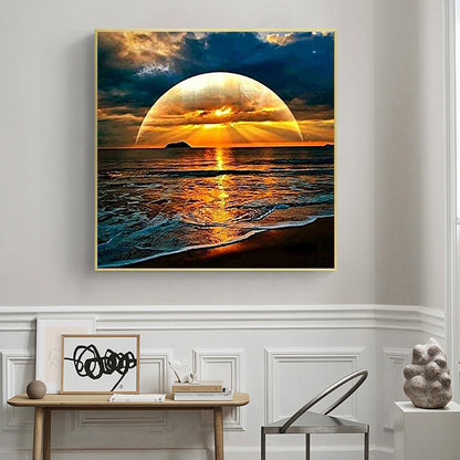 Seaside Sunset - Full Square Drill Diamond Painting 50*50CM