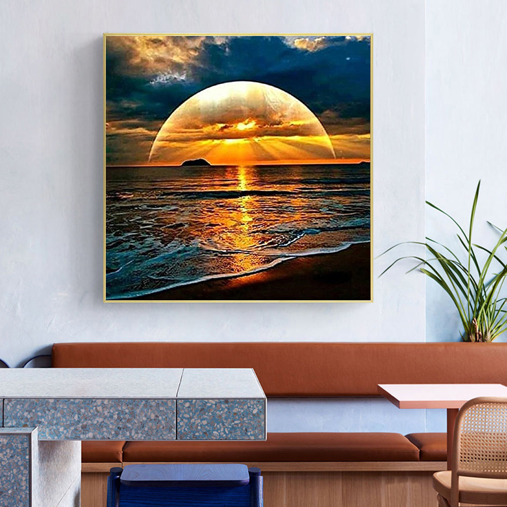 Seaside Sunset - Full Square Drill Diamond Painting 50*50CM