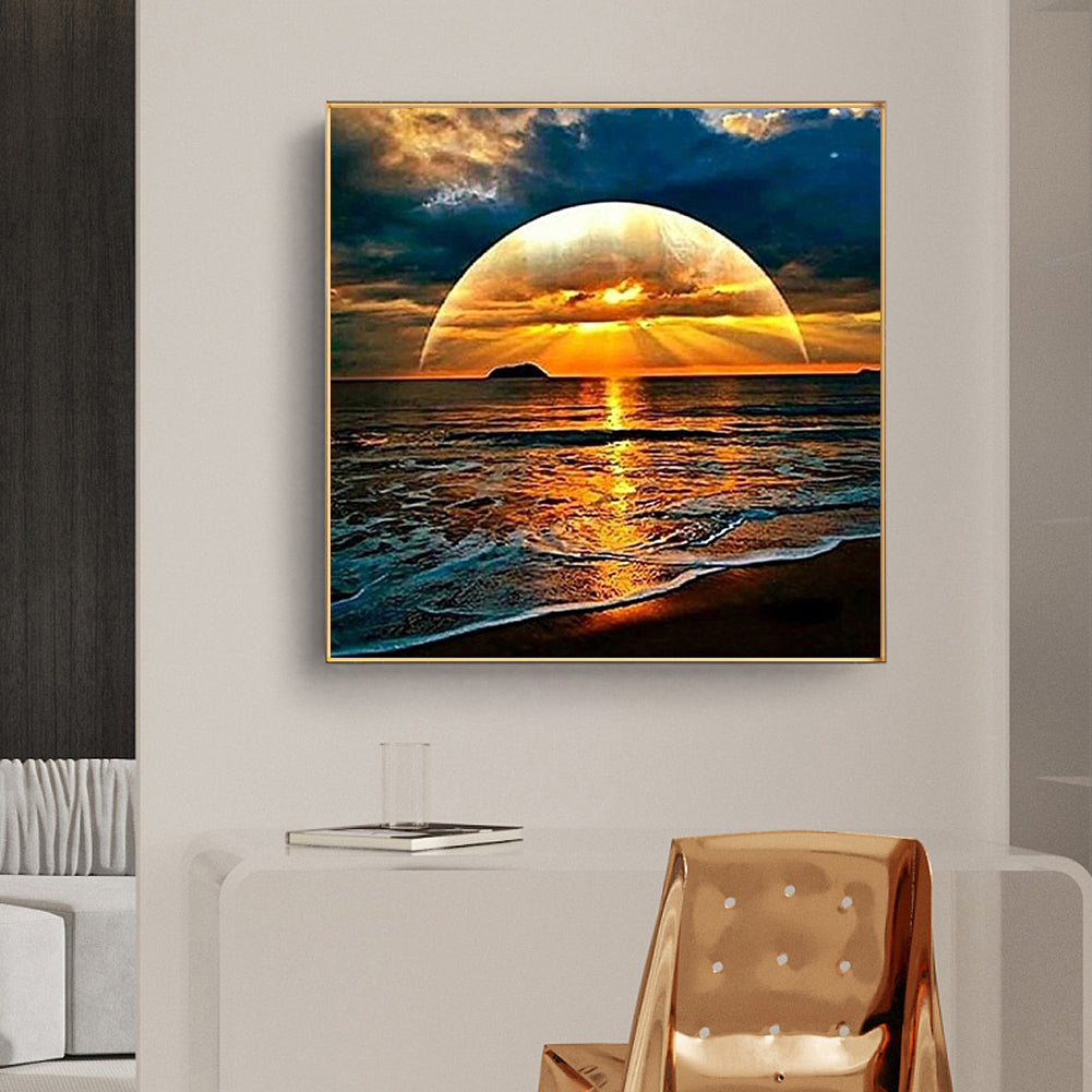 Seaside Sunset - Full Square Drill Diamond Painting 50*50CM