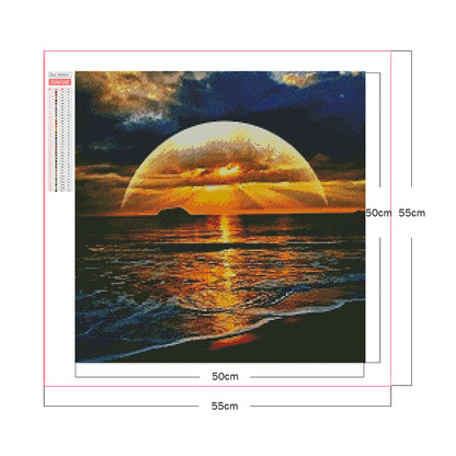 Seaside Sunset - Full Square Drill Diamond Painting 50*50CM