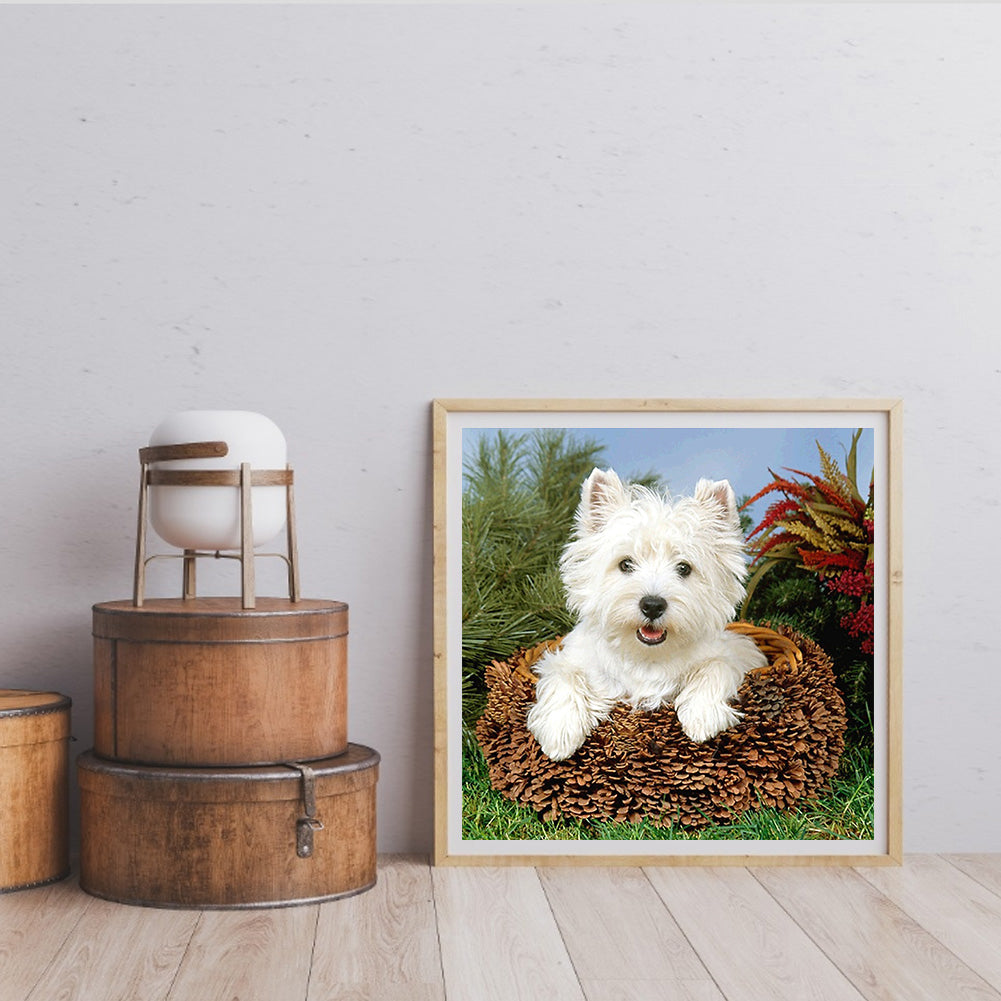 Dog - Full Round Drill Diamond Painting 40*40CM