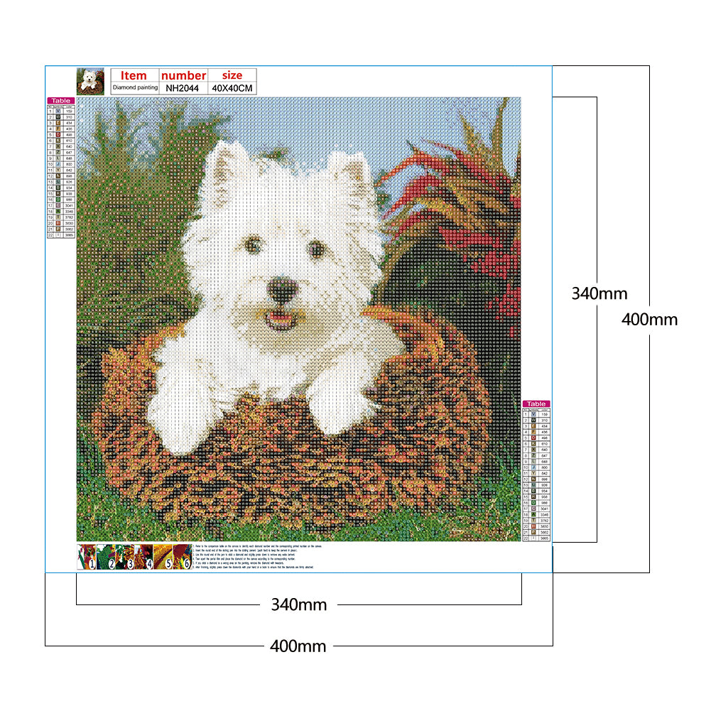 Dog - Full Round Drill Diamond Painting 40*40CM