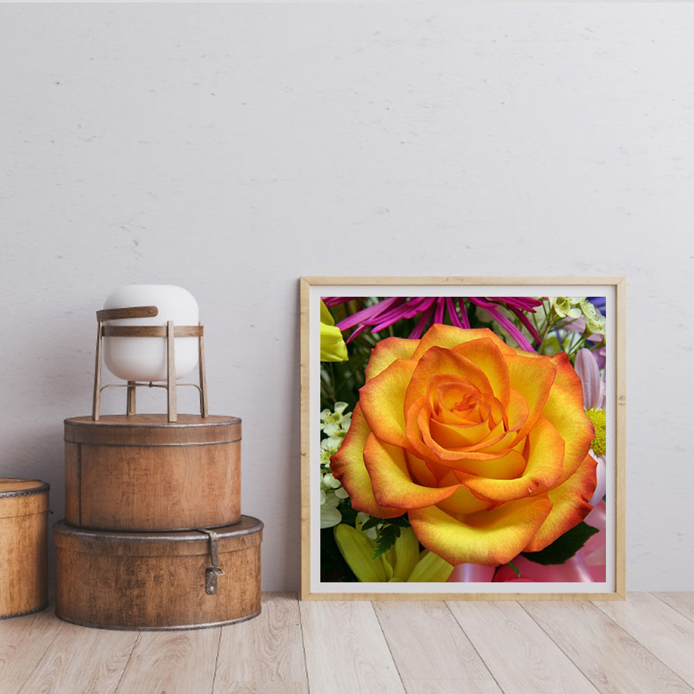 Yellow Rose - Full Round Drill Diamond Painting 40*40CM