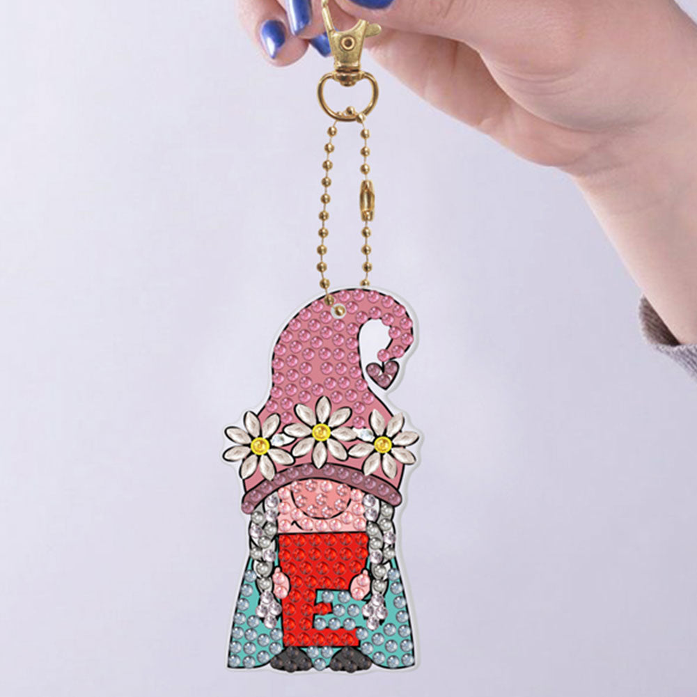 5D Diamond Painting Keyring Kits DIY Cartoon Animal Keychain Bag Pendant