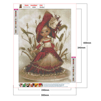 Cartoon Doll - Full Round Drill Diamond Painting 30*40CM