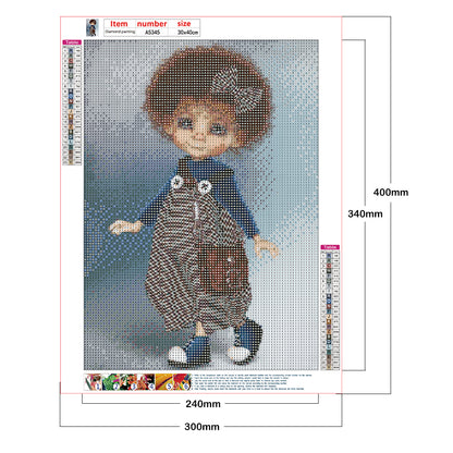 Cartoon Doll - Full Round Drill Diamond Painting 30*40CM