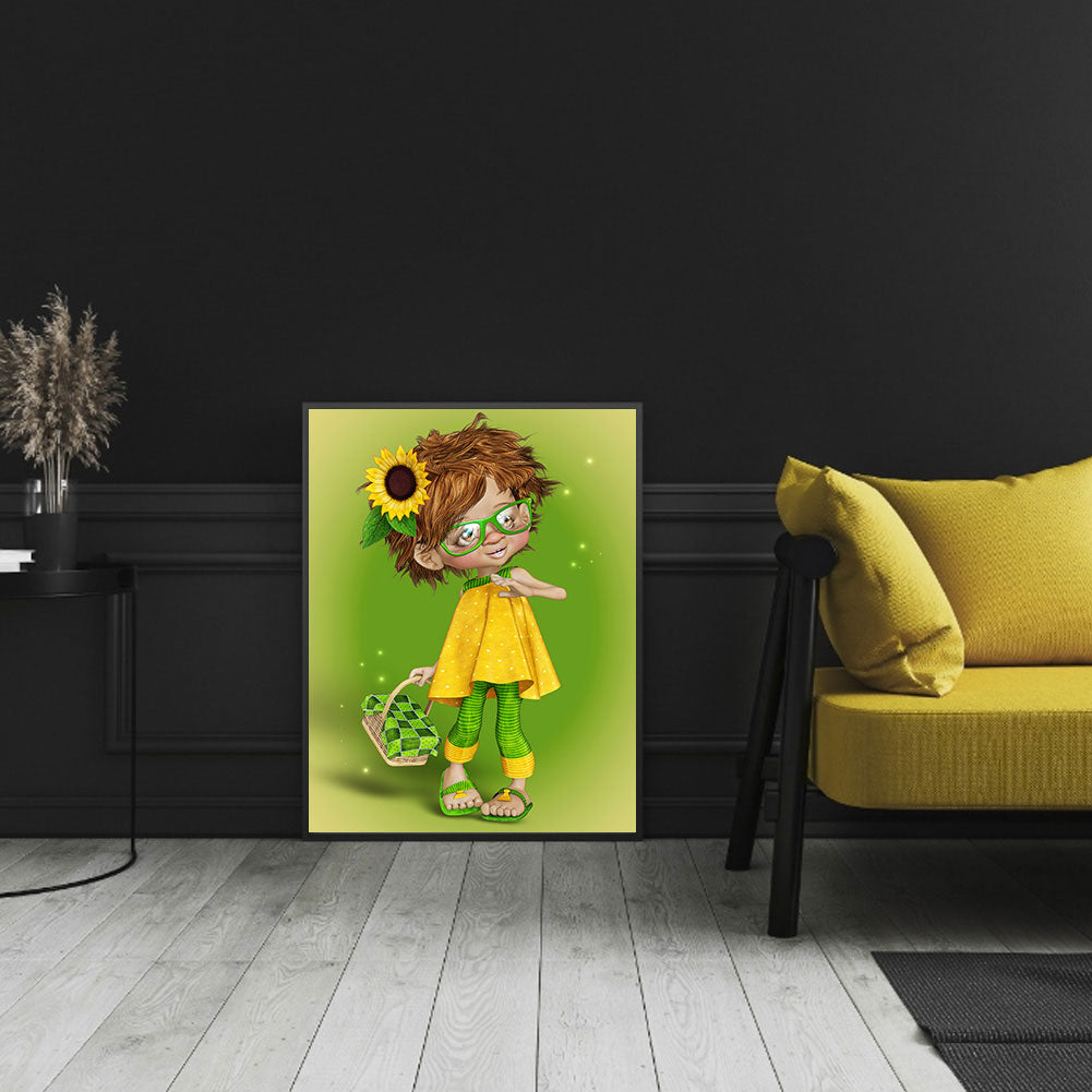 Cartoon Doll - Full Round Drill Diamond Painting 30*40CM