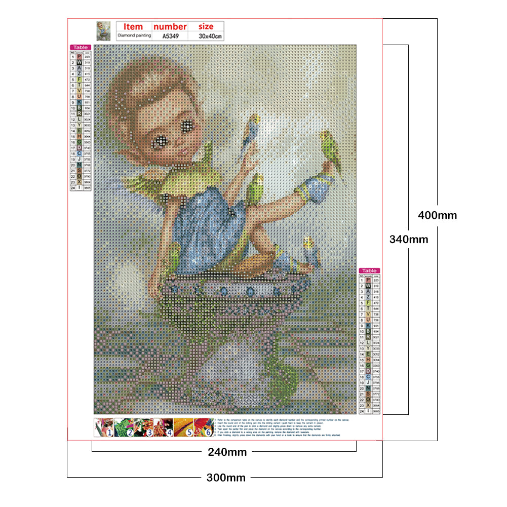 Cartoon Doll - Full Round Drill Diamond Painting 30*40CM