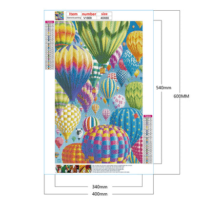 Hot Air Balloon - Full Round Drill Diamond Painting 40*60CM