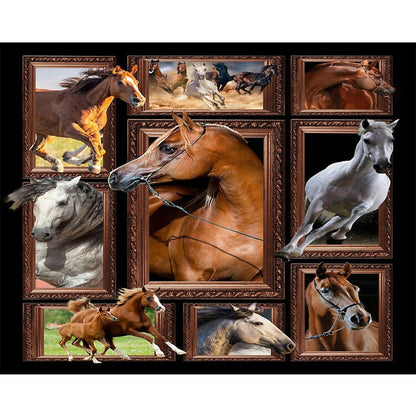 Horse - Full Round Drill Diamond Painting 60*50CM