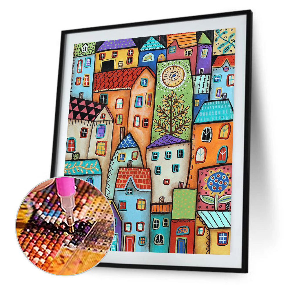 Cartoon House - Full Square Drill Diamond Painting 30*40CM