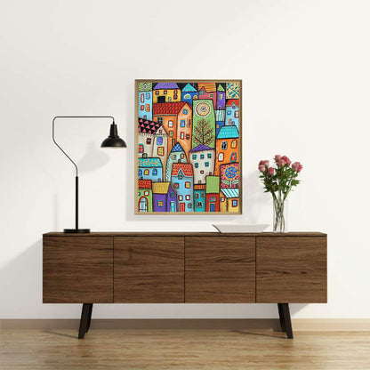 Cartoon House - Full Square Drill Diamond Painting 30*40CM