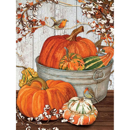 Pumpkin Kapok - Full Square Drill Diamond Painting 40*50CM