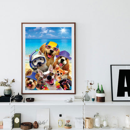 Puppy - Full Square Drill Diamond Painting 50*60CM