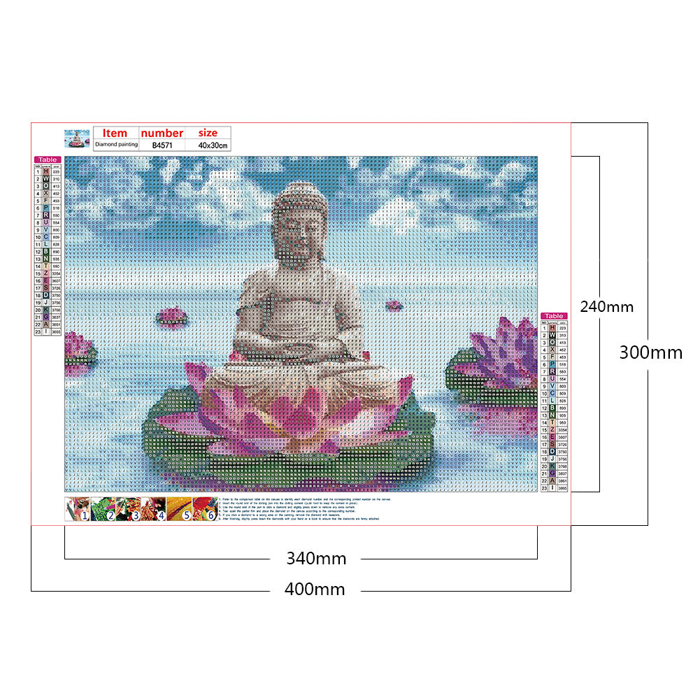 Buddha - Full Round Drill Diamond Painting 40*30CM
