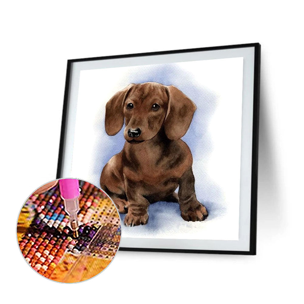 Puppy - Full Round Drill Diamond Painting 40*40CM