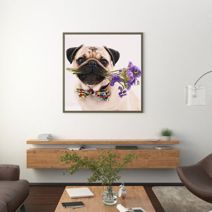Dog - Full Round Drill Diamond Painting 50*50CM