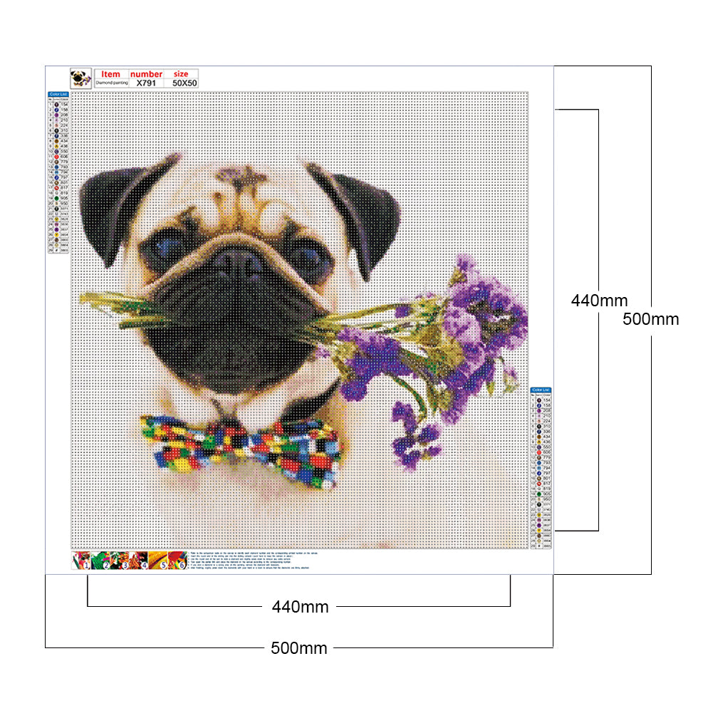 Dog - Full Round Drill Diamond Painting 50*50CM