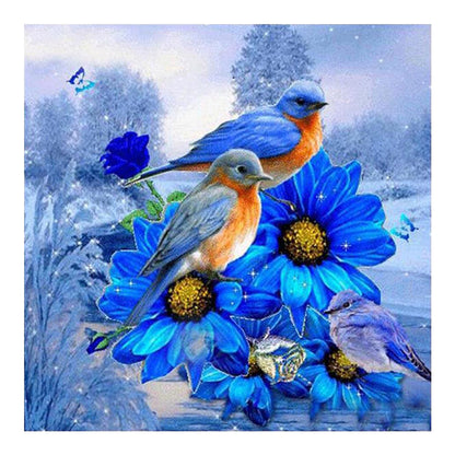 Bird And Flower - Full Square Drill Diamond Painting 40*40CM