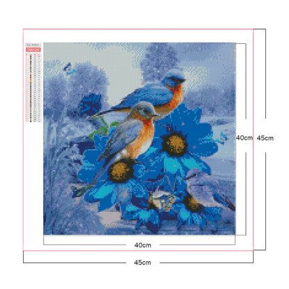 Bird And Flower - Full Square Drill Diamond Painting 40*40CM