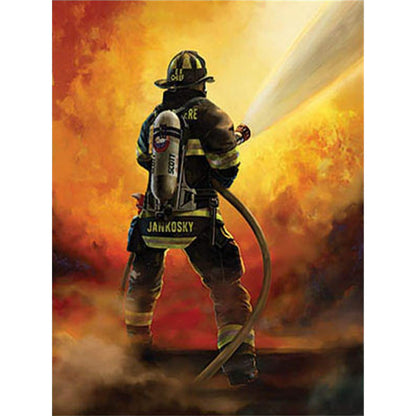 Firemen - Full Round Drill Diamond Painting 30*40CM