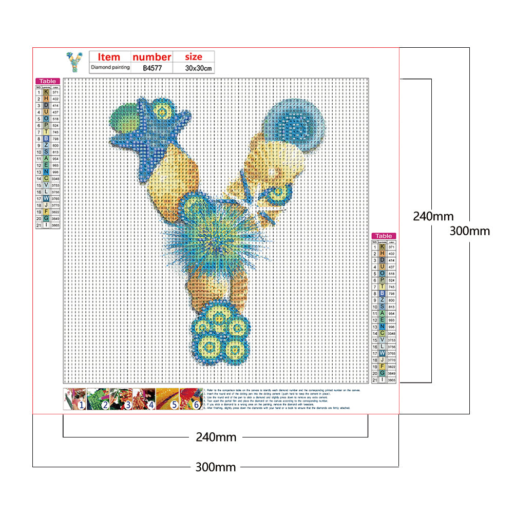 Shell Letter Y - Full Round Drill Diamond Painting 30*30CM