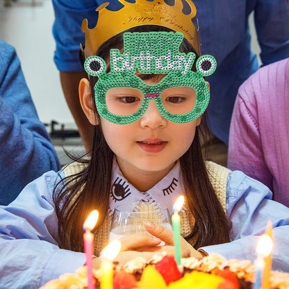 Adult Kids Diamond Painting Glasses DIY Party Funny Birthday Photo Props