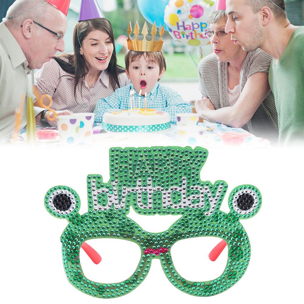 Adult Kids Diamond Painting Glasses DIY Party Funny Birthday Photo Props