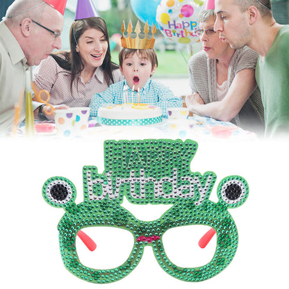 Adult Kids Diamond Painting Glasses DIY Party Funny Birthday Photo Props