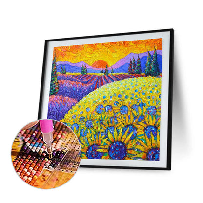 Sunflower - Full Round Drill Diamond Painting 30*30CM