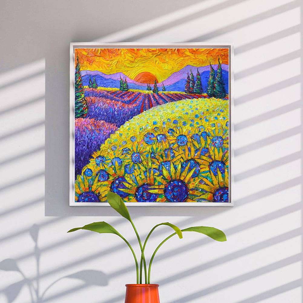 Sunflower - Full Round Drill Diamond Painting 30*30CM