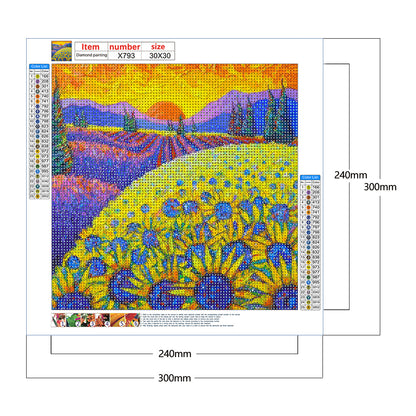 Sunflower - Full Round Drill Diamond Painting 30*30CM