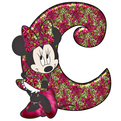 Mickey Mouse Letter C - Full Round Drill Diamond Painting 30*30CM