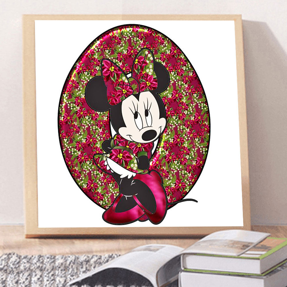 Mickey Mouse Letter O - Full Round Drill Diamond Painting 30*30CM