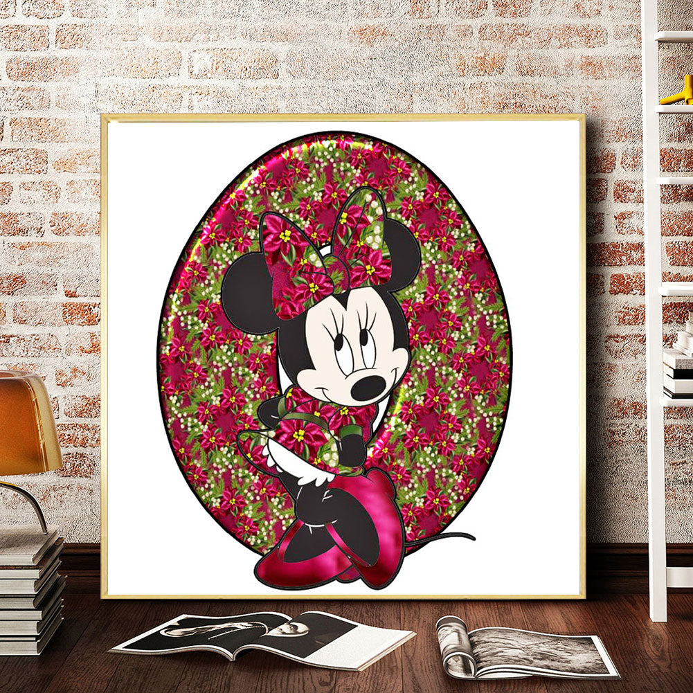 Mickey Mouse Letter O - Full Round Drill Diamond Painting 30*30CM