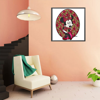 Mickey Mouse Letter O - Full Round Drill Diamond Painting 30*30CM