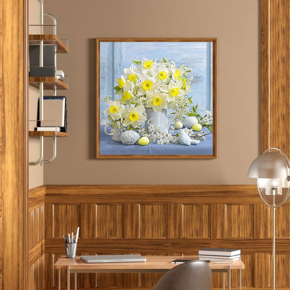 Flowers - Full Round Drill Diamond Painting 40*40CM