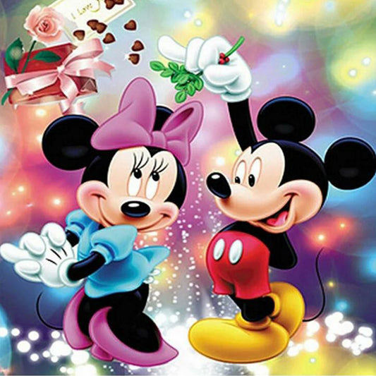 Mickey And Minnie - Full Round Drill Diamond Painting 40*40CM