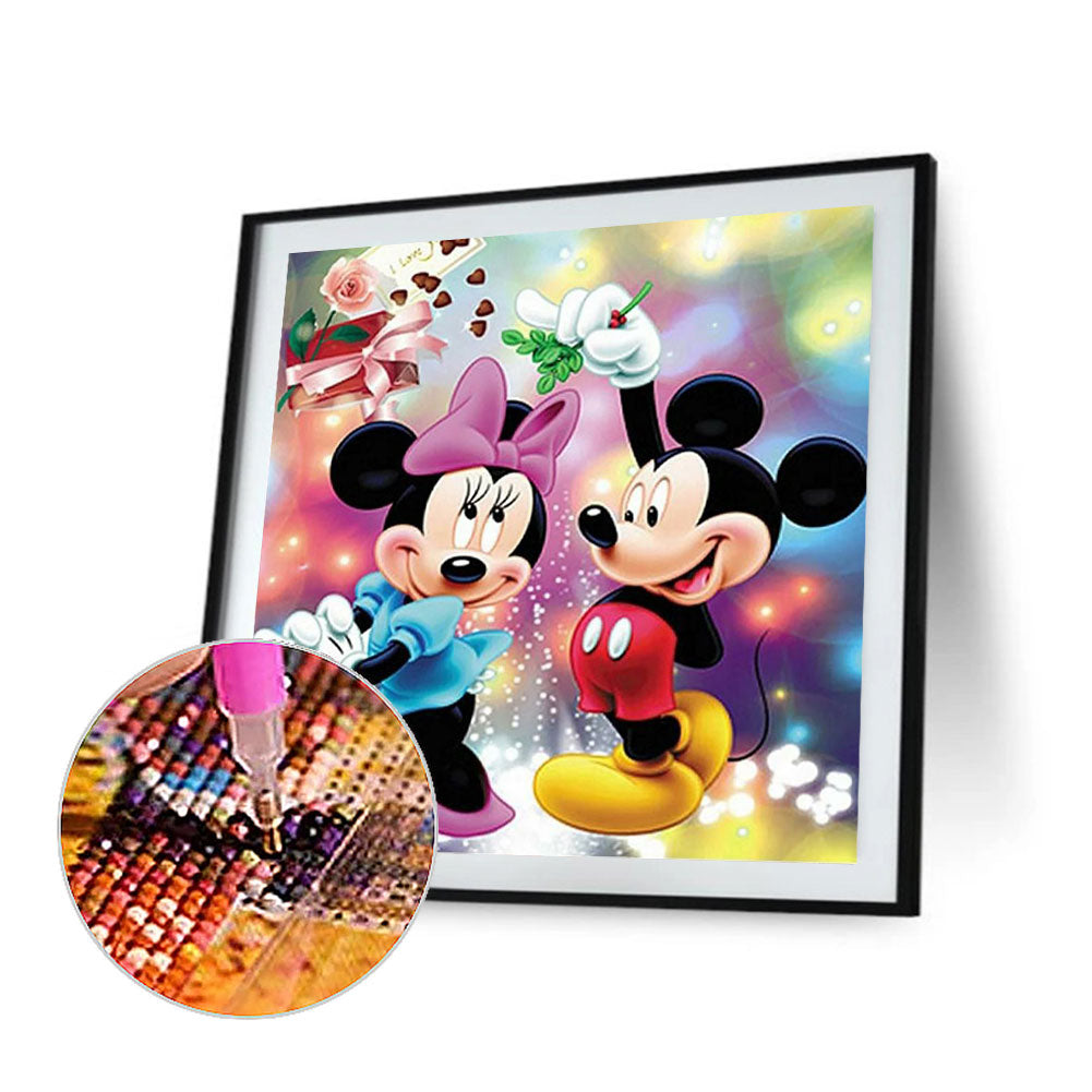 Mickey And Minnie - Full Round Drill Diamond Painting 40*40CM